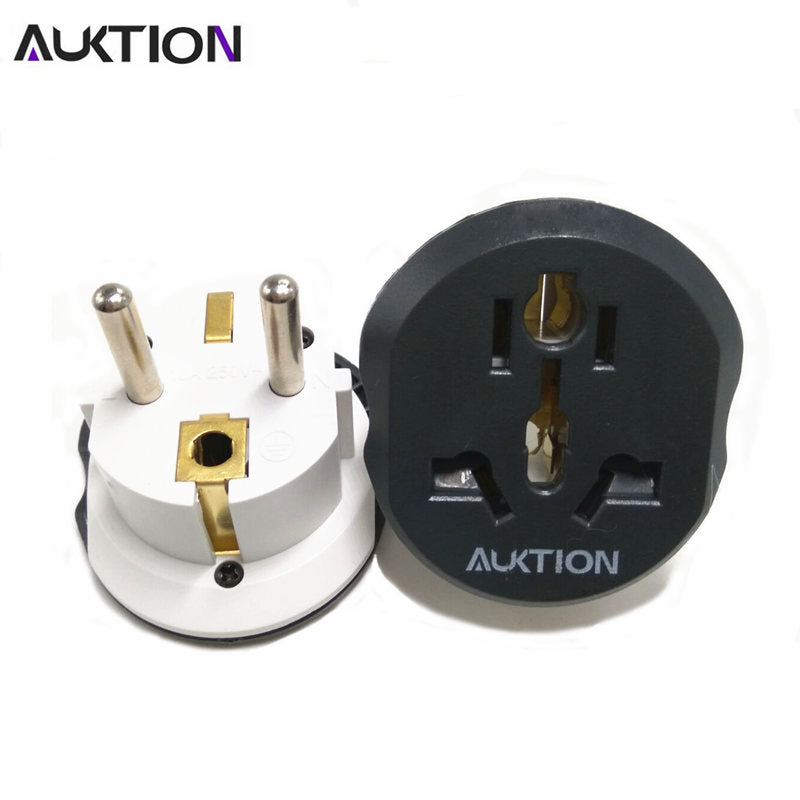 AUKTION Universal EU Plug Adapter 16A Electrical Plugs International Power Socket Converter AC 250V for Home Office Travel - Amzon World