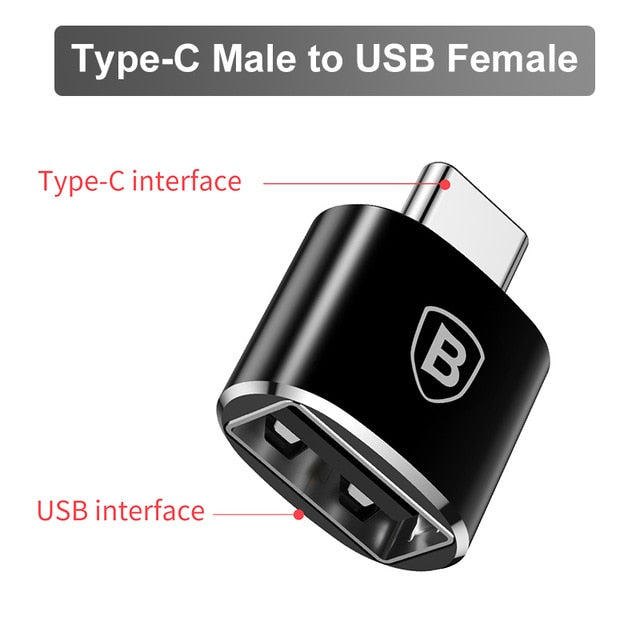 Baseus USB Type C OTG Adapter USB C Male To Micro USB Female Cable Converters For Macbook Samsung S10 Huawei USB To Type-c OTG - Amzon World