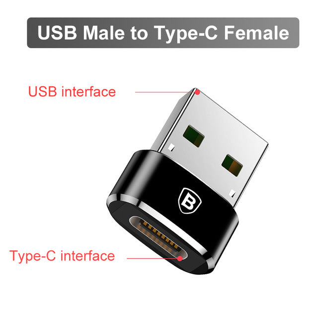 Baseus USB Type C OTG Adapter USB C Male To Micro USB Female Cable Converters For Macbook Samsung S10 Huawei USB To Type-c OTG - Amzon World