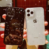 For Apple iPhone 6 6s 7 8 Plus 11 Pro 10 X XS XR Max Bling Glitter Star Moon Sparkle Sequins Soft Clear Silicone TPU Case Cover - Amzon World