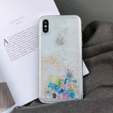 For iPhone 8 Liquid Hard PC Clear Phone Shell For iPhone 6 6S 7 8 Plus X XS XR MAX Cases Quicksand Cover Cute APP icon Case Capa - Amzon World
