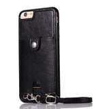 Haissky Vintage PU Leather Back Case for iPhone 11 Pro Max Xs Max XR X Wallet Card Case for iPhone 6 6S 7 8 Plus Case With Strap - Amzon World