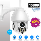 SDETER 1080P PTZ IP Camera Outdoor Speed Dome Wireless Wifi Security Camera Pan Tilt 4X Zoom IR Network CCTV Surveillance 720P - Amzon World