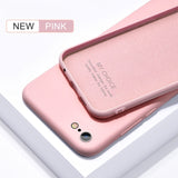 Thin Soft Case For iPhone 7 8 6 6s Plus 5S 4 Original Liquid Silicone Cover Candy Color Coque Capa For iPhone X Xs 11 Pro Max XR - Amzon World