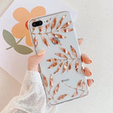 USLION Glitter Gold Leaf Transparent Case For iPhone 11 Pro X XS Max XR 8 7 Plus 11 Clear Phone Back Cover Bling Pineapple Cases - Amzon World