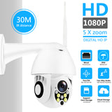 Wireless Wifi IP Camera 1080P PTZ  Outdoor Speed Dome Security Camera Pan Tilt 5X Digital Zoom Network CCTV Surveillance - Amzon World