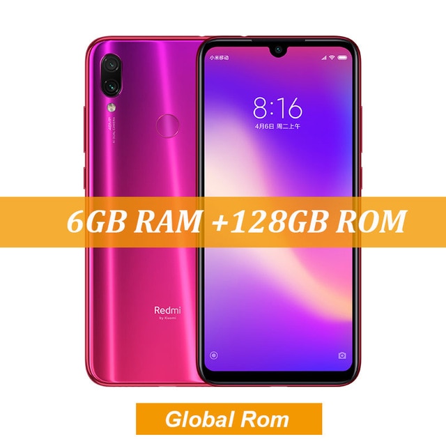 Original Xiaomi Redmi Note 7 Pro 6GB 128GB 48MP IMX 586 Camera Snapdragon 675 Octa Core 6.3'' FHD Screen Mobile Phone 4000mAh - Amzon World