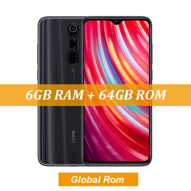 Global ROM Xiaomi Redmi Note 8 Pro 6GB 64GB 64 MP Quad Cameras MTK Helio G90T Smartphone 6.53'' FHD+ 4500mAh 18W QC 3.0 - Amzon World
