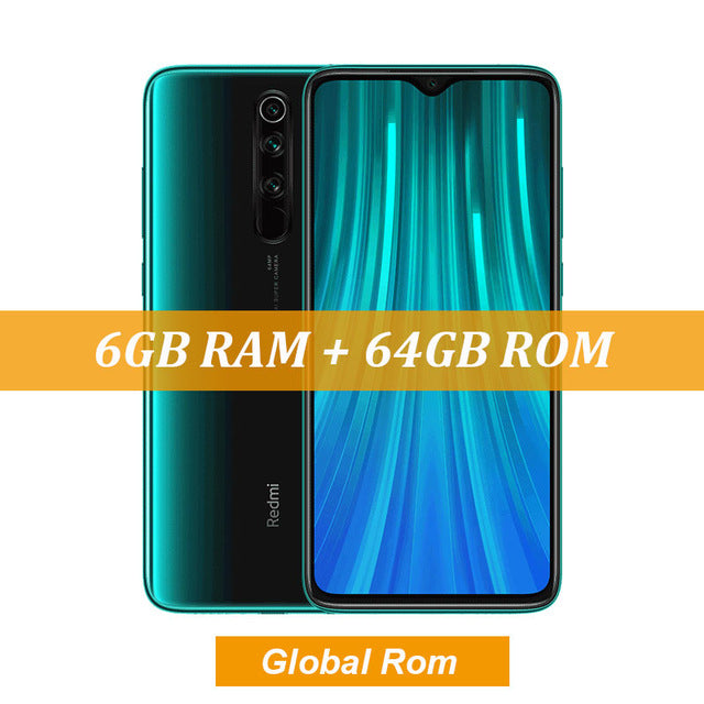Global ROM Xiaomi Redmi Note 8 Pro 6GB 64GB 64 MP Quad Cameras MTK Helio G90T Smartphone 6.53'' FHD+ 4500mAh 18W QC 3.0 - Amzon World