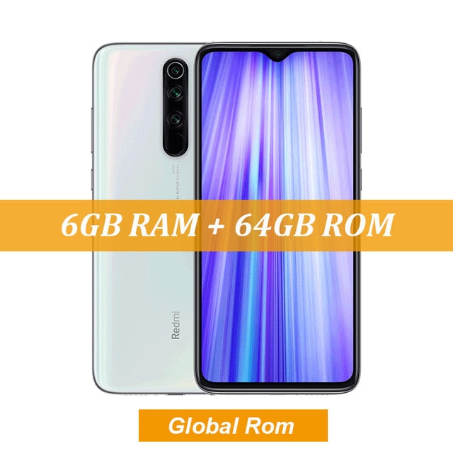 Global ROM Xiaomi Redmi Note 8 Pro 6GB 64GB 64 MP Quad Cameras MTK Helio G90T Smartphone 6.53'' FHD+ 4500mAh 18W QC 3.0 - Amzon World