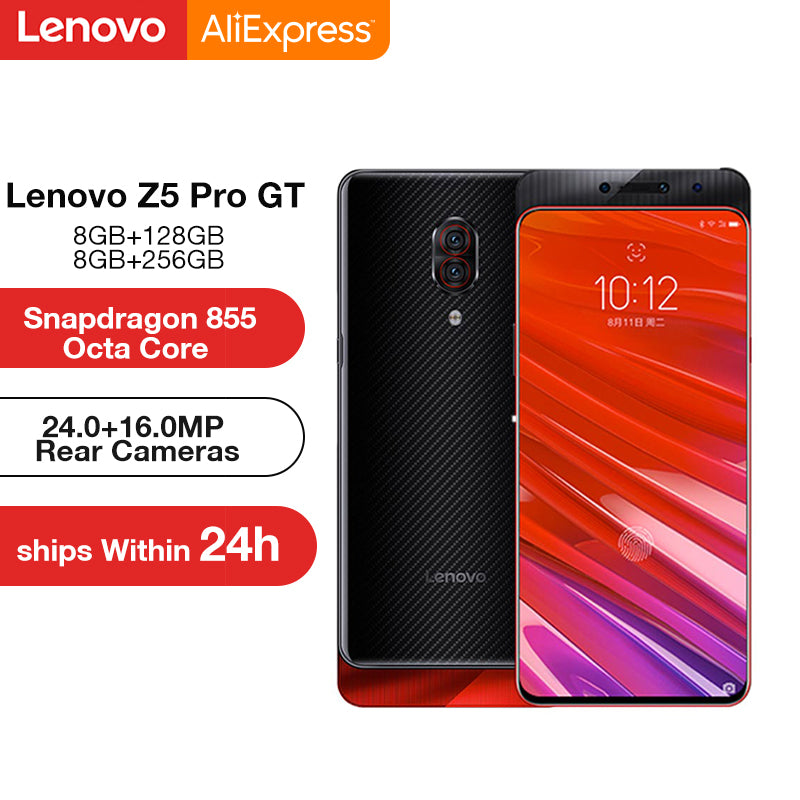 Global ROM Lenovo Z5 Pro GT Snapdragon 855 Smartphone 8GB RAM 256GB 128GB ROM 6.39'' In-Screen Fingerprint 24MP - Amzon World