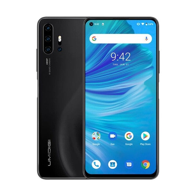 IN STOCK UMIDIGI F2 Android 10 Global Version 6.53"FHD+6GB 128GB 48MP AI Quad Camera 32MP Selfie Helio P70 Cellphone 5150mAh NFC - Amzon World