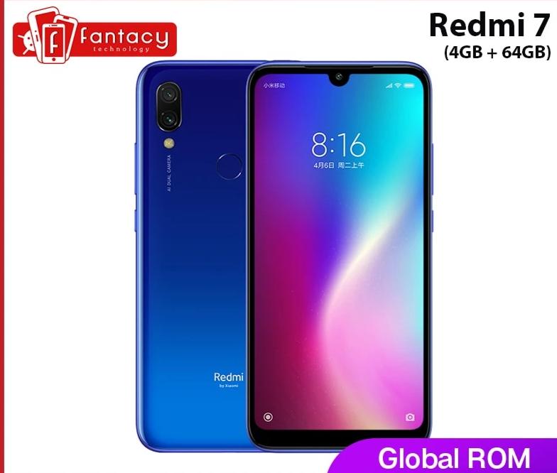 Global Rom Xiaomi Redmi 7 4GB RAM 64GB ROM Snapdragon 632 Octa Core 12MP Dual AI Camera Mobile Phone 4000mAh Large Battery - Amzon World