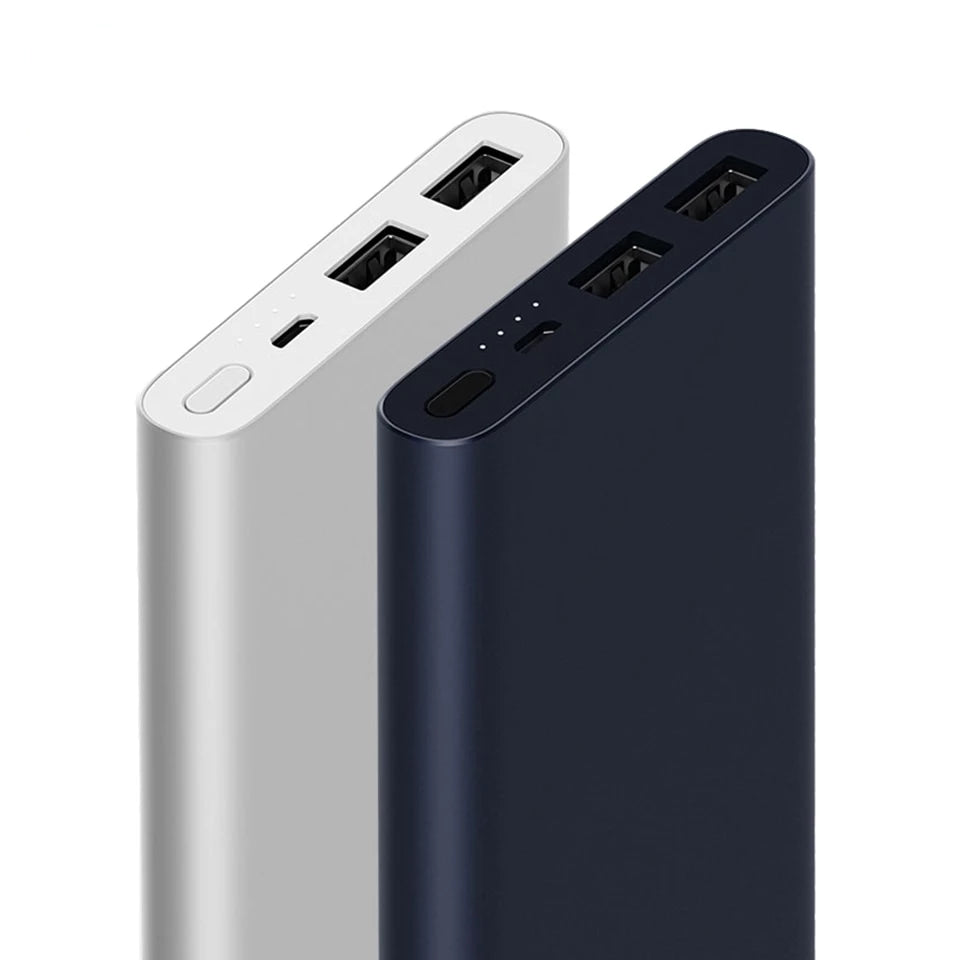 10000mAh Original Xiaomi Power Bank 2 Quick Charge Powerbank Dual-USB Portable Aluminium Fast Charging Mi Power External Battery - Amzon World