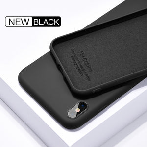 Thin Soft Case For iPhone 7 8 6 6s Plus 7Plus 5 4 S Original Liquid Silicone Cover Candy Color Coque Capa For iPhone X Xs Max XR - Amzon World