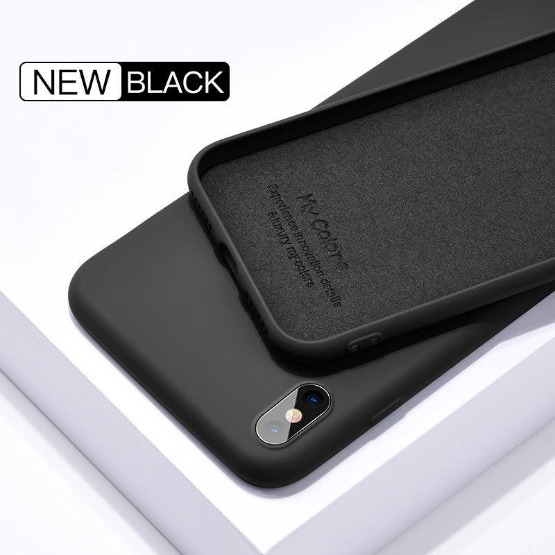 Thin Soft Case For iPhone 7 8 6 6s Plus 7Plus 5 4 S Original Liquid Silicone Cover Candy Color Coque Capa For iPhone X Xs Max XR - Amzon World
