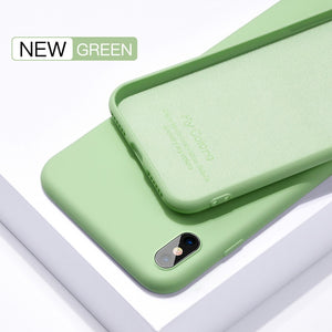 Thin Soft Case For iPhone 7 8 6 6s Plus 7Plus 5 4 S Original Liquid Silicone Cover Candy Color Coque Capa For iPhone X Xs Max XR - Amzon World