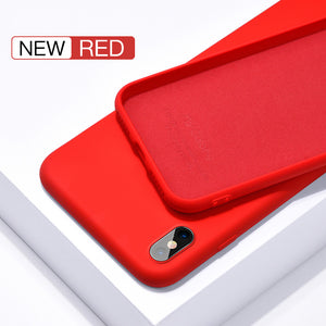 Thin Soft Case For iPhone 7 8 6 6s Plus 7Plus 5 4 S Original Liquid Silicone Cover Candy Color Coque Capa For iPhone X Xs Max XR - Amzon World