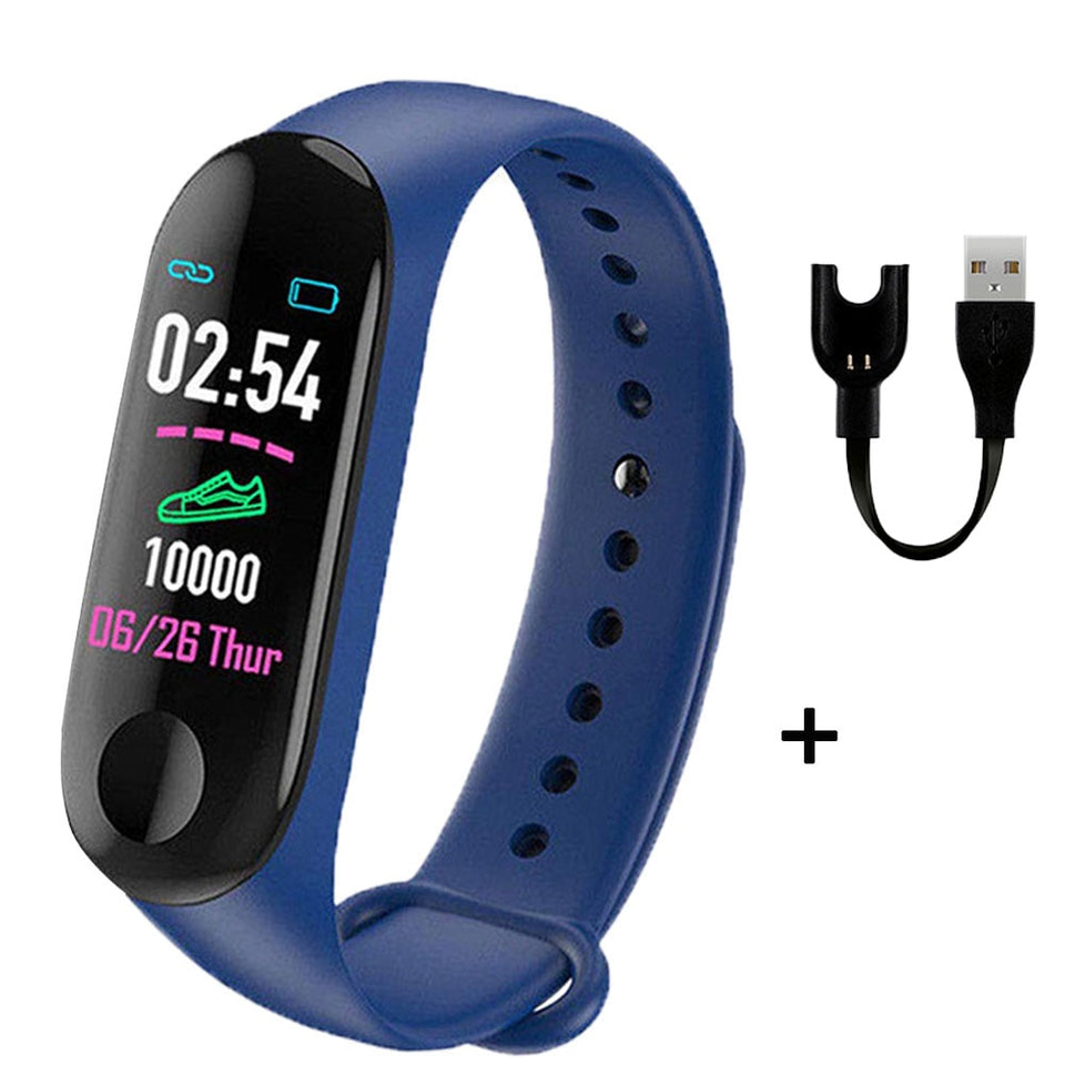 M3 Plus Men's Smart Watch Color Screen IP67 Waterproof Smart Watch Blood Pressure Heart Rate Activity Fitness Tracker Men Watch - Amzon World