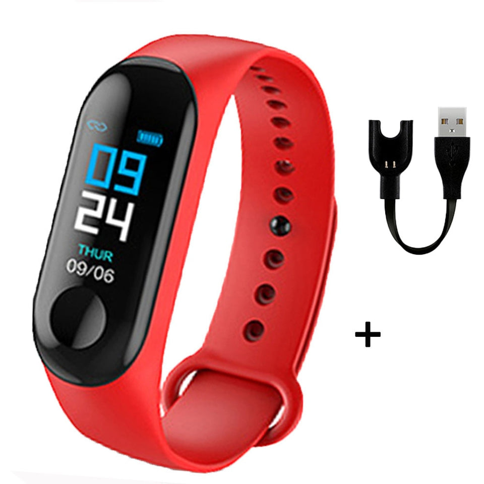 M3 Plus Men's Smart Watch Color Screen IP67 Waterproof Smart Watch Blood Pressure Heart Rate Activity Fitness Tracker Men Watch - Amzon World