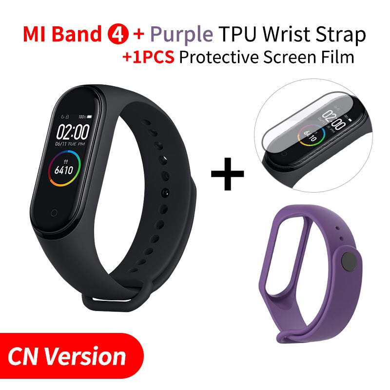 In Stock Original Xiaomi Mi Band 4 Smart Miband 3 Color Screen Bracelet Heart Rate Fitness Music Bluetooth 50M Waterproof Band4 - Amzon World