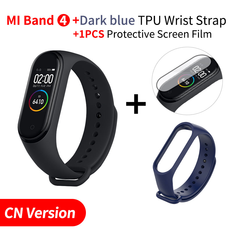 In Stock Original Xiaomi Mi Band 4 Smart Miband 3 Color Screen Bracelet Heart Rate Fitness Music Bluetooth 50M Waterproof Band4 - Amzon World