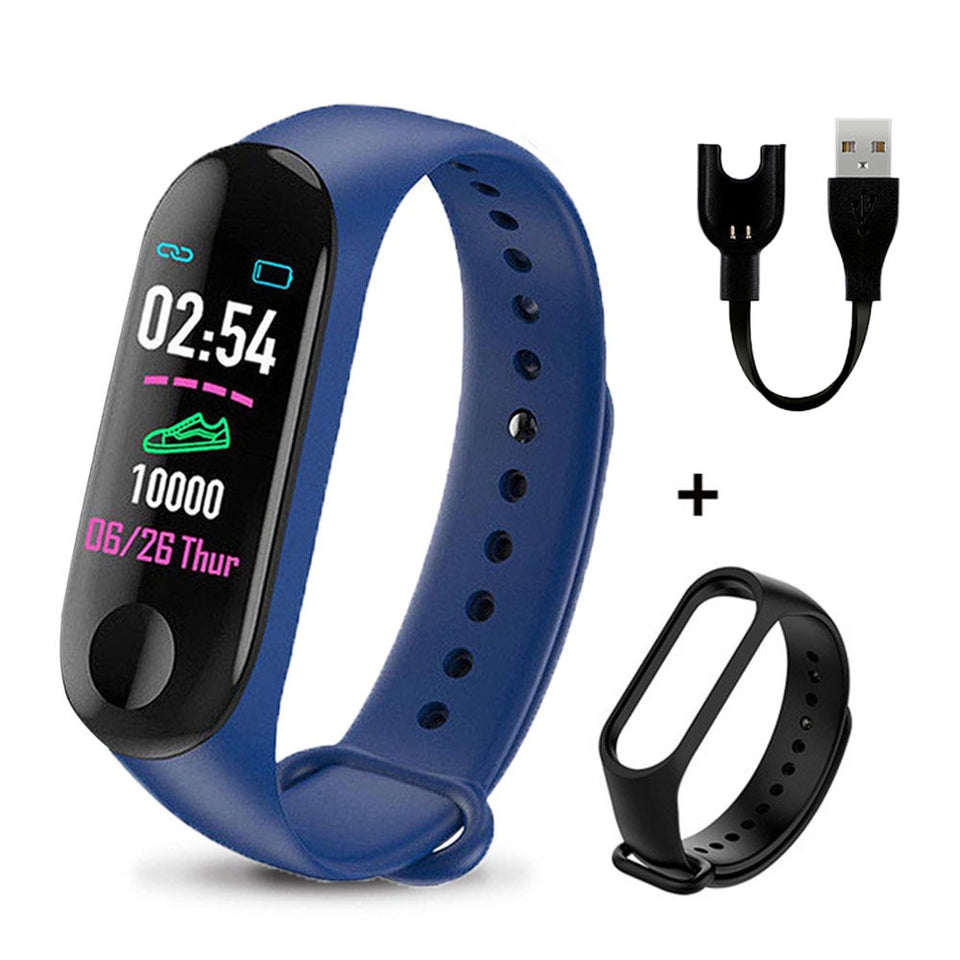 M3 Plus Men's Smart Watch Color Screen IP67 Waterproof Smart Watch Blood Pressure Heart Rate Activity Fitness Tracker Men Watch - Amzon World