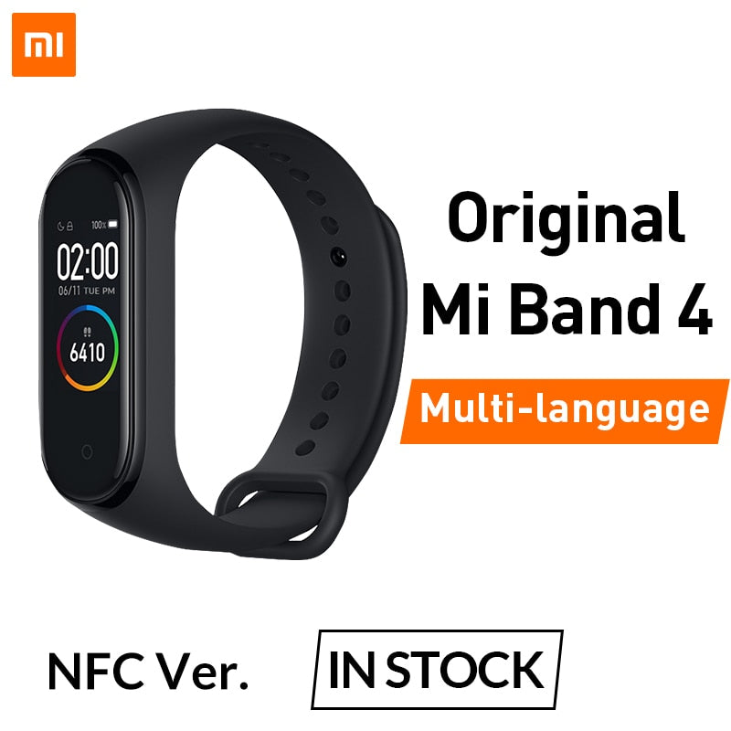 In Stock Original Xiaomi Mi Band 4 Smart Miband 3 Color Screen Bracelet Heart Rate Fitness Music Bluetooth 50M Waterproof Band4 - Amzon World