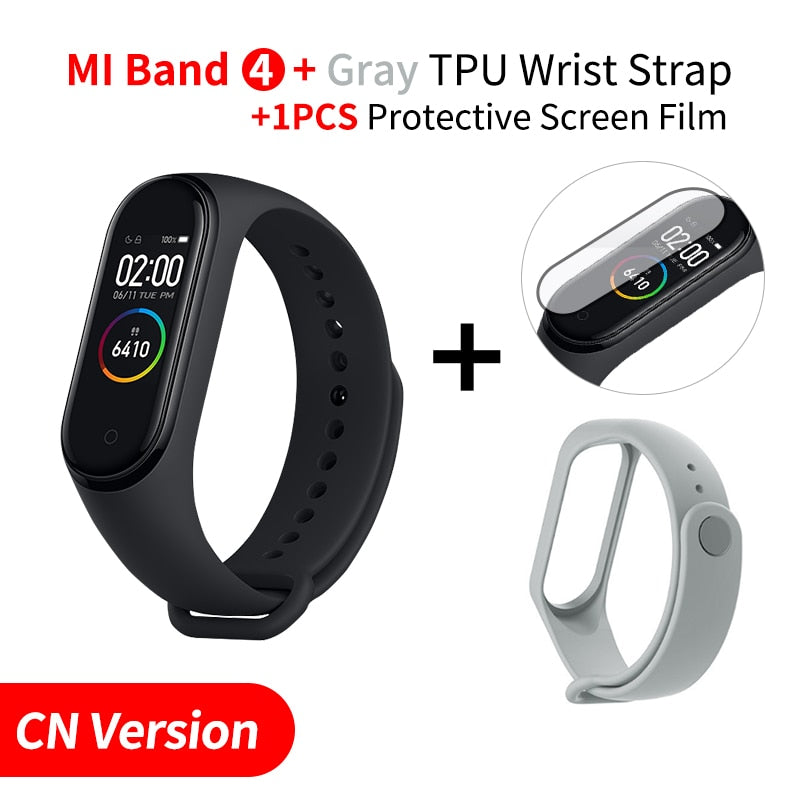 In Stock Original Xiaomi Mi Band 4 Smart Miband 3 Color Screen Bracelet Heart Rate Fitness Music Bluetooth 50M Waterproof Band4 - Amzon World