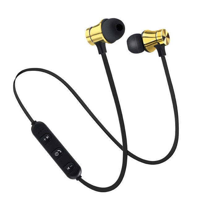 Magnetic Wireless Bluetooth Earphone Stereo Sports Waterproof Earbuds Wireless in-ear Headset with Mic For IPhone 7 Samsung - Amzon World