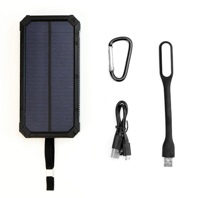 15000mAh Portable Solar Power Bank for iPhone Samsung Huawei Smartphone Xiaomi - Amzon World