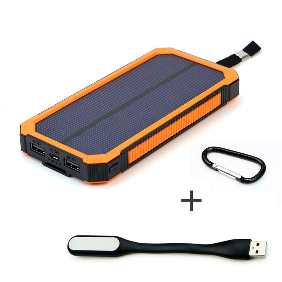 15000mAh Portable Solar Power Bank for iPhone Samsung Huawei Smartphone Xiaomi - Amzon World