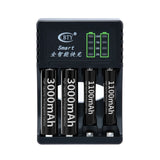 1pc 4 Slots LED Battery Charger Smart Rechargeable Battery Chargers 2 Colors For AA/AAA Ni-MH/Ni-Cd Rechargeable Battery - Amzon World