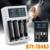 1pc 4 Slots LED Battery Charger Smart Rechargeable Battery Chargers 2 Colors For AA/AAA Ni-MH/Ni-Cd Rechargeable Battery - Amzon World