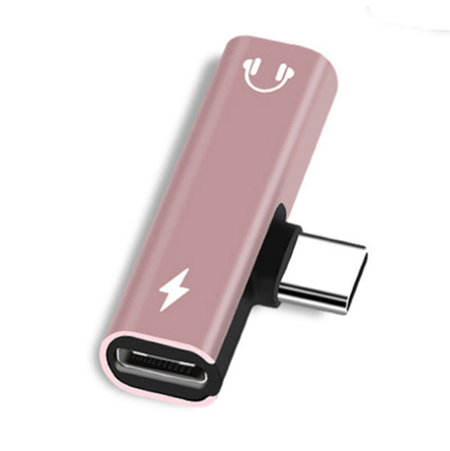 2 In 1 Type C To 3.5mm Jack Earphone Charging Converter USB Type-C Audio Adapter for Xiaomi 6 Huawei P10 Mate 20 Type C Phones - Amzon World