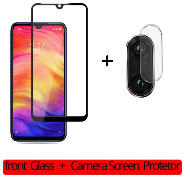 2-in-1 Camera Glass Redmi Note 7 Tempered Glass Screen Protector Xiaomi Redmi Note 7 Glass Film redmi note 7 screen protector - Amzon World