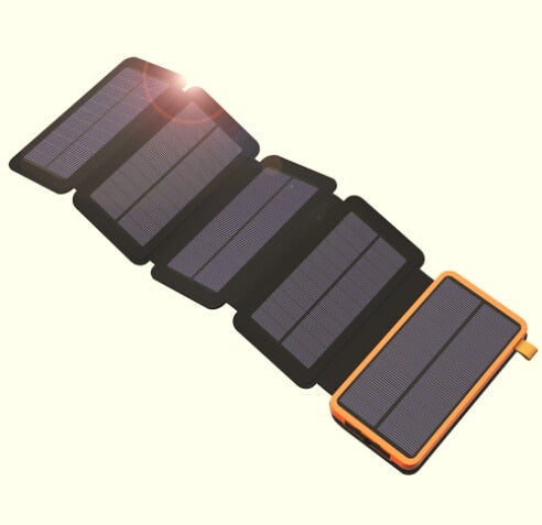 20000mAh Solar Power Bank Dual USB Waterproof Solar Charger External Battery Power Charger with LED Light for Smartphone - Amzon World