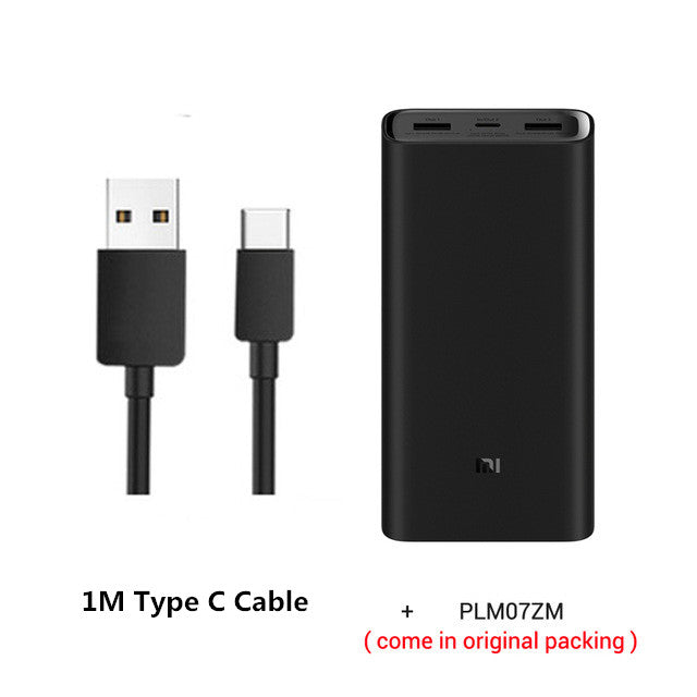 2019 NEW Xiaomi Power Bank 3 20000mAh Mi Powerbank USB-C 45W Portable Charger Dual USB Powerbank for Laptop Smartphone PLM07ZM - Amzon World