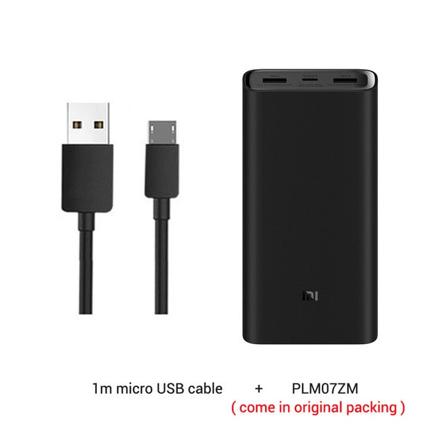 2019 NEW Xiaomi Power Bank 3 20000mAh Mi Powerbank USB-C 45W Portable Charger Dual USB Powerbank for Laptop Smartphone PLM07ZM - Amzon World