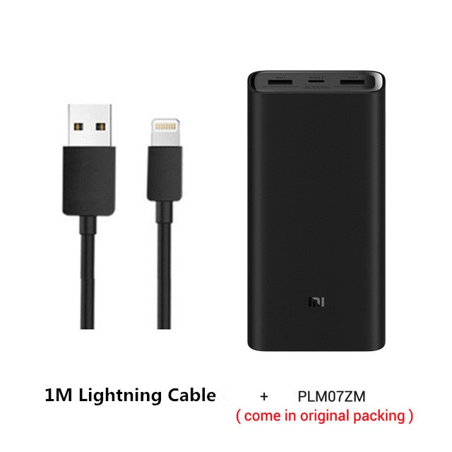 2019 NEW Xiaomi Power Bank 3 20000mAh Mi Powerbank USB-C 45W Portable Charger Dual USB Powerbank for Laptop Smartphone PLM07ZM - Amzon World