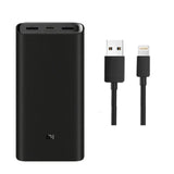 2019 NEW Xiaomi mi Power Bank 20000mAh 3 USB-C 45W Three Ports Output PD Quick Charger Powerbank Xiaomi 2C External Battery Pack - Amzon World