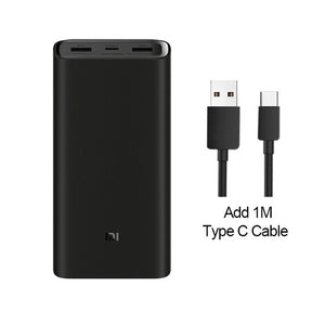 2019 NEW Xiaomi mi Power Bank 20000mAh 3 USB-C 45W Three Ports Output PD Quick Charger Powerbank Xiaomi 2C External Battery Pack - Amzon World