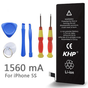 2019 New 100% Original KHP Phone Battery For iphone 5S Real Capacity 1560mAh With Machine Tools Kit Mobile Batteries 0 Cycle - Amzon World