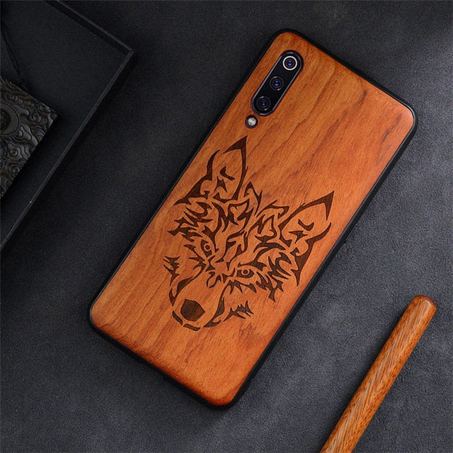 2019 New For Xiaomi Mi 9 Case Slim Wood Back Cover TPU Bumper Case On Xiaomi Mi 9 Xiomi Mi9 SE Phone Cases - Amzon World