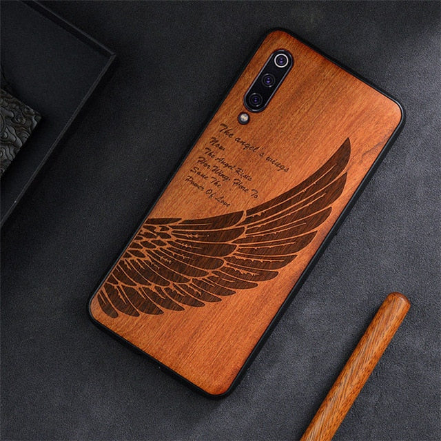 2019 New For Xiaomi Mi 9 Case Slim Wood Back Cover TPU Bumper Case On Xiaomi Mi 9 Xiomi Mi9 SE Phone Cases - Amzon World