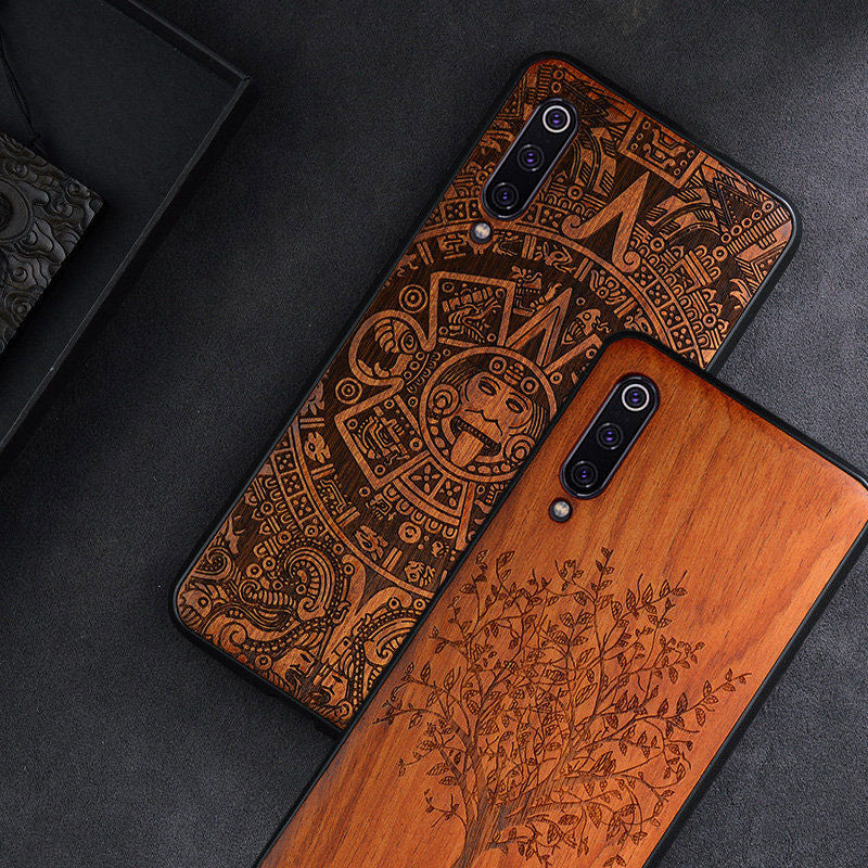 2019 New For Xiaomi Mi 9 Case Slim Wood Back Cover TPU Bumper Case On Xiaomi Mi 9 Xiomi Mi9 SE Phone Cases - Amzon World