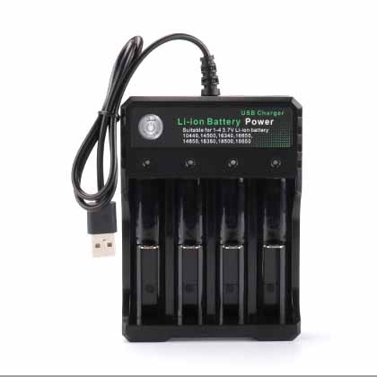 3.7V 18650 Charger Li-ion battery USB independent charging portable electronic cigarette 18350 16340 14500 battery charger - Amzon World