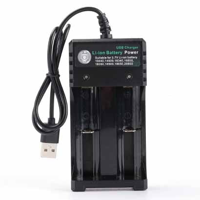 3.7V 18650 Charger Li-ion battery USB independent charging portable electronic cigarette 18350 16340 14500 battery charger - Amzon World