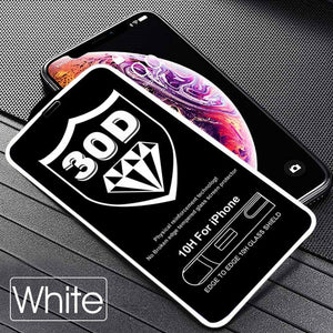 30D Protective Glass on the For iPhone X XS Max XR Tempered Screen Protector Film Curved Edge Glass XR XS Max Full Cover Glass - Amzon World