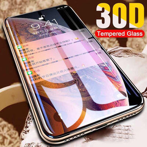 30D Protective Glass on the For iPhone X XS Max XR Tempered Screen Protector Film Curved Edge Glass XR XS Max Full Cover Glass - Amzon World